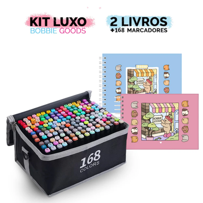 Kit 2 Livros Bobbie Goods Capa Dura + 168 Canetas Touch